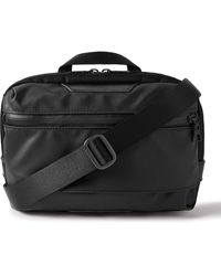 master-piece - Progress Leather-Trimmed Coated Nylon-Twill Messenger Bag - Lyst