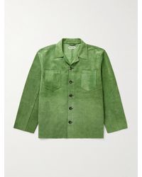 Bode - Suede Overshirt - Lyst