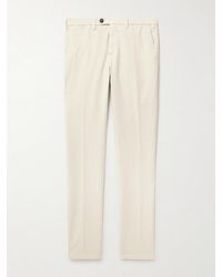 Canali - Slim-fit Straight-leg Garment-dyed Stretch-cotton Twill Chinos - Lyst