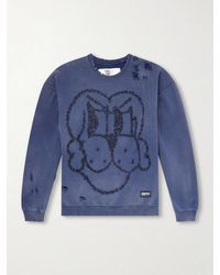 Neighborhood - Chito Savage Sweatshirt aus Baumwoll-Jersey mit Stickerei in Distressed-Optik - Lyst