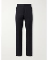 Tom Ford - Wool-Blend Grain De Poudre Straight-Leg Trousers - Lyst