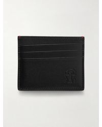 Brunello Cucinelli - Pebble-grain Leather Cardholder - Lyst