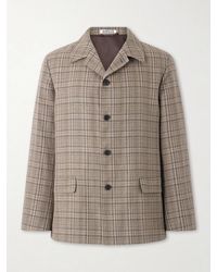 AURALEE - Checked Silk And Linen-Blend Tweed Jacket - Lyst