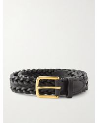 Drake's - 3.5Cm Woven Leather Belt - Lyst