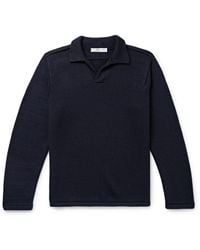 Inis Meáin - Wool And Linen-blend Polo Shirt - Lyst