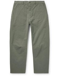 Nili Lotan - Carpenter Straight-leg Cotton-blend Twill Trousers - Lyst