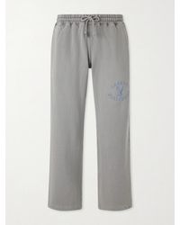 CHERRY LA - Wide-Leg Cotton-Fleece Sweatpants - Lyst