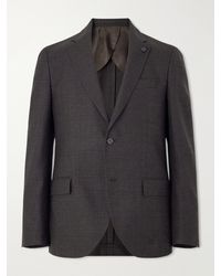 Lardini - Prince Of Wales Checked Wool Suit Jacket - Lyst