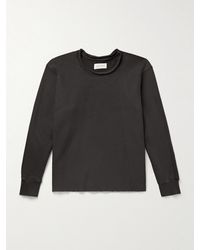 Les Tien - Roll-Neck Heavyweight Structured-Fleece Cotton-Jersey Sweatshirt - Lyst