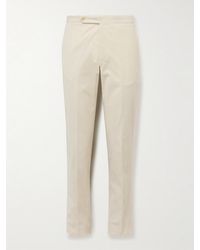De Petrillo - Slim-Fit Cotton-Blend Corduroy Trousers - Lyst