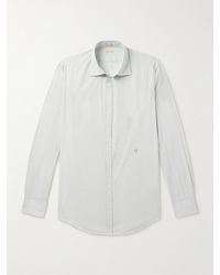 Massimo Alba - Genova Cut-away Collar Striped Cotton-twill Shirt - Lyst