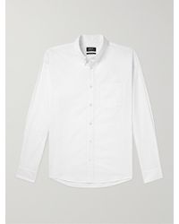 A.P.C. - Edouard Button-down Collar Cotton Shirt - Lyst