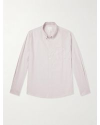 A.P.C. - Button-down Collar Striped Cotton Shirt - Lyst
