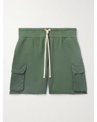 Les Tien - Straight-leg Cotton-jersey Drawstring Cargo Shorts - Lyst