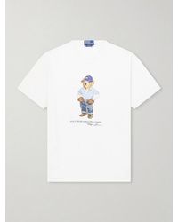 Polo Ralph Lauren - Polo Bear Printed Cotton-Jersey T-Shirt - Lyst