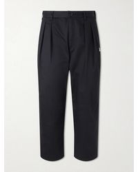 WTAPS - Straight-Leg Pleated Twill Trousers - Lyst