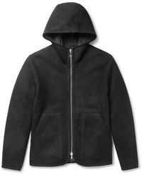 supreme reversed shearling hooded jacket