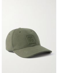 Loewe - Logo-appliquéd Cotton-canvas Baseball Cap - Lyst