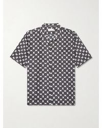 Dries Van Noten - Cuban-Collar Printed Silk-Twill Shirt - Lyst