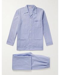 Derek Rose - Arran 24 Herringbone Brushed-cotton Pyjama Set - Lyst