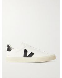 Veja - Campo Rubber-trimmed Leather Sneakers - Lyst