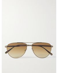 Brunello Cucinelli Oliver Peoples Aviator-style Gold-tone Sunglasses - Metallic