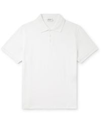 Saint Laurent - Monogram Logo-embroidered Cotton-piqué Polo Shirt - Lyst