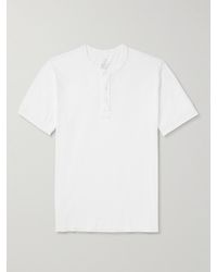 Save Khaki - Garment-dyed Supima Cotton-jersey Henley T-shirt - Lyst