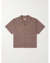 STORY mfg. - Pa Camp-collar Patchwork Checked Organic Cotton Shirt - Lyst
