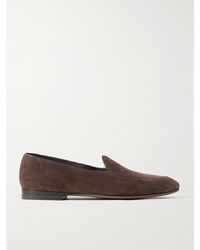 Manolo Blahnik - Modena Loafers aus Veloursleder mit Lederbesatz - Lyst