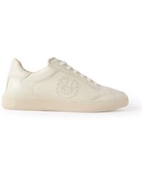 Belstaff - Track Logo-perforated Leather Sneakers - Lyst