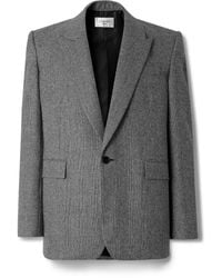 Saint Laurent - Prince Of Wales Checked Wool Blazer - Lyst