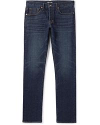 Tom Ford Slim-fit Selvedge Denim Jeans in Gray for Men | Lyst