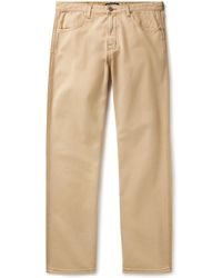 CHERRY LA - Slim-fit Straight-leg Cotton-canvas Trousers - Lyst