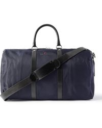 Kiton - Logo-print Leather-trimmed Shell Holdall - Lyst