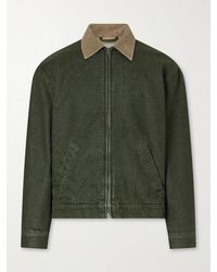 Aimé Leon Dore - Corduroy-Trimmed Denim Jacket - Lyst