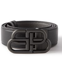Balenciaga - 3.5cm Logo-embellished Full-grain Leather Belt - Lyst