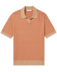 MR P. - Striped Cotton Polo Shirt - Lyst