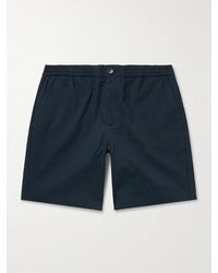 MR P. - Straight-leg Cotton-blend Seersucker Shorts - Lyst