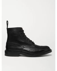 Tricker's - Stow Full-grain Leather Brogue Boots - Lyst