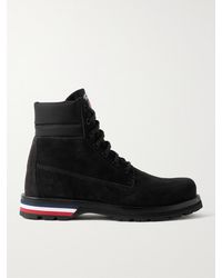 Moncler - Vancouver Shell-Trimmed Suede Hiking Boots - Lyst