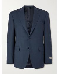 Canali - Super 130s Unstructured Wool And Cotton-blend Suit Jacket - Lyst