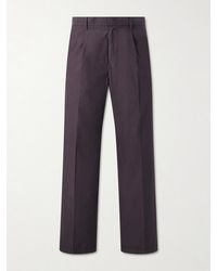 AURALEE - Drawstring Cotton Straight-Leg Trousers - Lyst