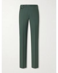 J. Mueser - Waverly Straight-Leg Cotton And Linen-Blend Twill Suit Trousers - Lyst