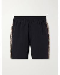 Burberry - Straight-Leg Striped Jacquard-Trimmed Shell Shorts - Lyst