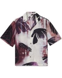 Dries Van Noten - Camp-Collar Printed Silk-Satin Shirt - Lyst