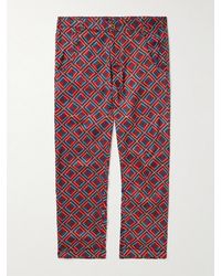 SMR Days - Carbo Straight-Leg Printed Cotton And Modal-Blend Twill Trousers - Lyst
