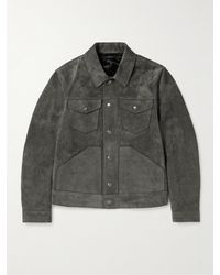 Tom Ford - Brushed Suede Trucker Jacket - Lyst