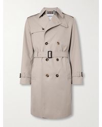 Burberry - Double-breasted Belted Gabardine Trench Coat - Lyst