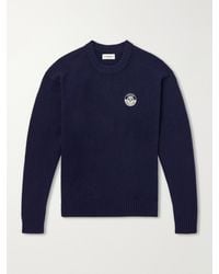 FRAME - Logo-Embroidered Cashmere Sweater - Lyst